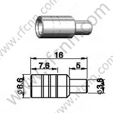 SMB Wrine Crimp для RG405 RF разъема