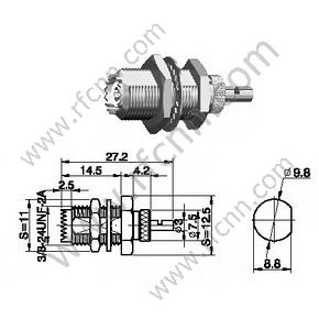 Mini UHF женщина для RG178 RF разъема
