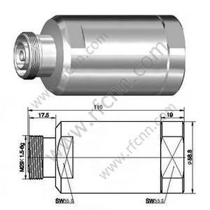 DIN 7/16 Женщина для 1 5/8 "Super Гибкий кабель RF разъем RF