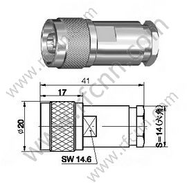 N мужской зажим для RG58 RF разъема