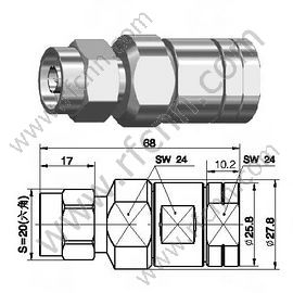 N мужской зажим для 1/2 "Гибкого кабеля RF разъема
