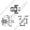 SMA Gener Crimp 4 отверстия Фланцем для RG405 RF разъема