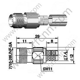 TNC женщина для разъема RF LMR300