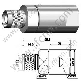 TNC мужской зажим для 1/2 "Гибглавильного кабеля RF разъем RF
