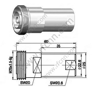 DIN 7/16 Женщина для 1/2 "Super Gyble Cable RF разъема