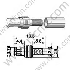 MCX Seal Crimp для RG174 RF разъема