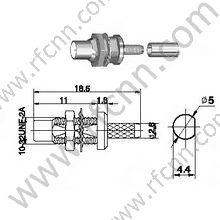 SMC Женская панель Крепление для RG174 RF разъема