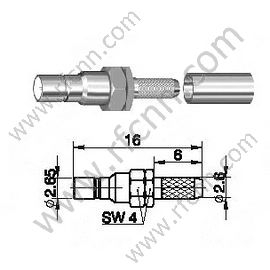 SSMB женщина для RG174 RF разъема