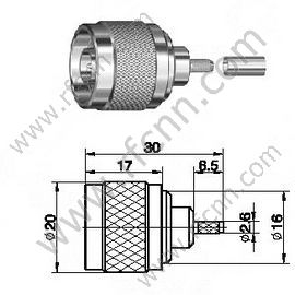 N мужчина для RG316 RF разъема