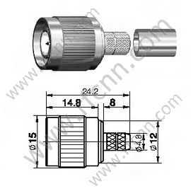 TNC мужчина для разъема RF LMR200