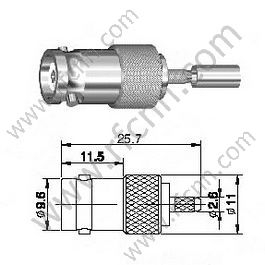 BNC Crimp Wain для RG174 RF разъема