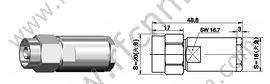 N мужской зажим для 3/8 "Гибкого кабеля RF разъема