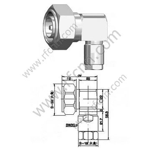 DIN 7/16 мужской прямой угол для 1/2 "Super гибкий кабель RF разъем RF