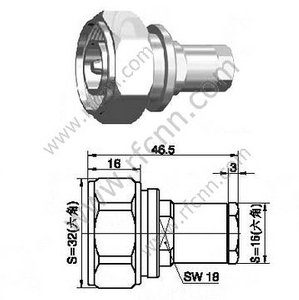DIN мужской 7/16 для 3/8 "Super гибкий кабель RF разъем RF