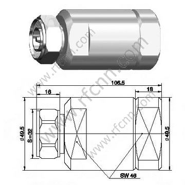 DIN мужской 7/16 на 1 1/4 "Super гибкий кабель RF разъем RF