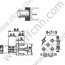 MCX мужчина для разъема PCB RF