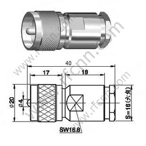 UHF мужской зажим для разъема RF RG213