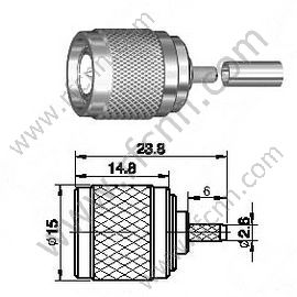 TNC мужчина для RG316 RF разъема