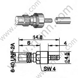 SSMC женский обжим для RG178 RF разъема