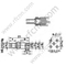 1.0 / 2.3 Женский прямой для разъема RF PCB