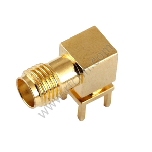 SMA женский прямой угол через отверстие для разъема PCB RF