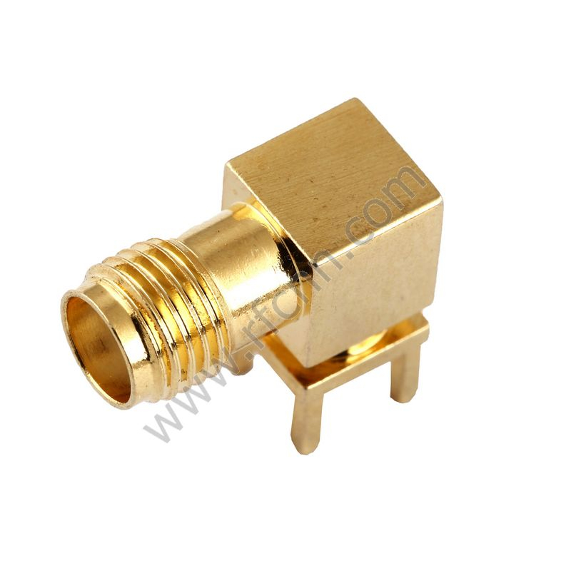 SMA женский прямой угол через отверстие для разъема PCB RF