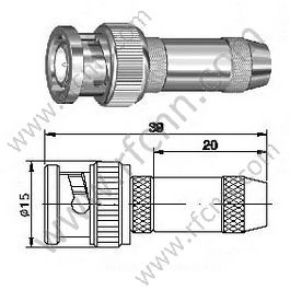 BNC Crimp Male для RG58 RF разъема
