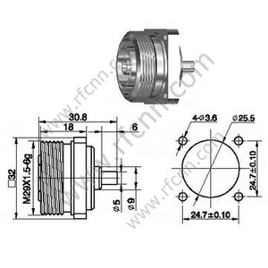 DIN 7/16 женщина для RG402 полужесткий кабель RF разъема RF