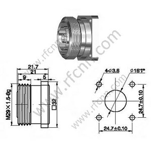 DIN 7/16 Женский Microslip RF разъем RF