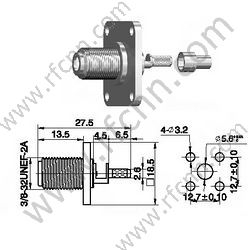 F женский фланец RF разъем для RG179
