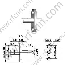 SMB General Flange Micro-Strip RF разъема RF