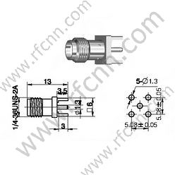 SMA женщина для PCB RF разъем
