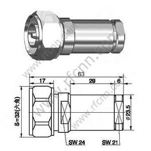 DIN MEAM 7/16 для 1/2 "Super Гибкого кабеля RF разъема