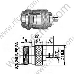 N Женщина для SMB мужской RF адаптер