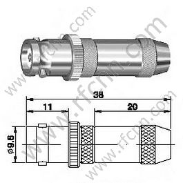 BNC Crimp Wain для RG142 RF разъема