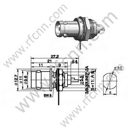 BNC женская переборка панели монтажник RF разъем RF