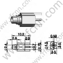 MMCX мужчина для PCB RF разъема