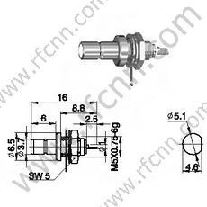 SMB Supporkhead Mount RF Connector