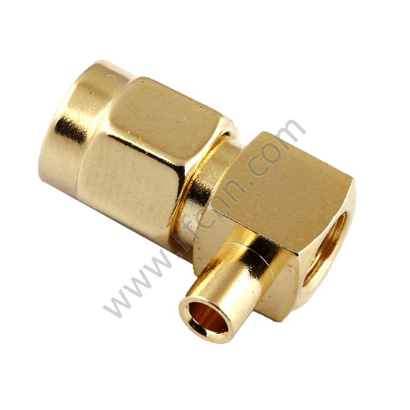 SMA мужской обжимной прямой угол для RG405 RF разъема