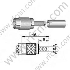 SMB Seal Crimp для RG174 RF разъема