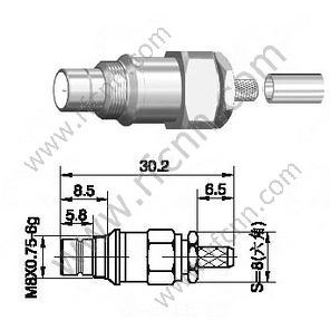 SMZ женщина для RG179 RF разъема