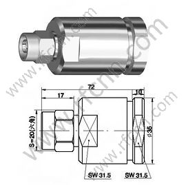 N мужской зажим для 7/8 "Гибкого кабеля RF разъема